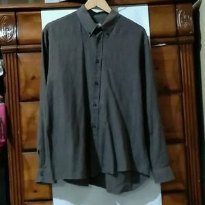 Long-sleeve button- down dress shirt